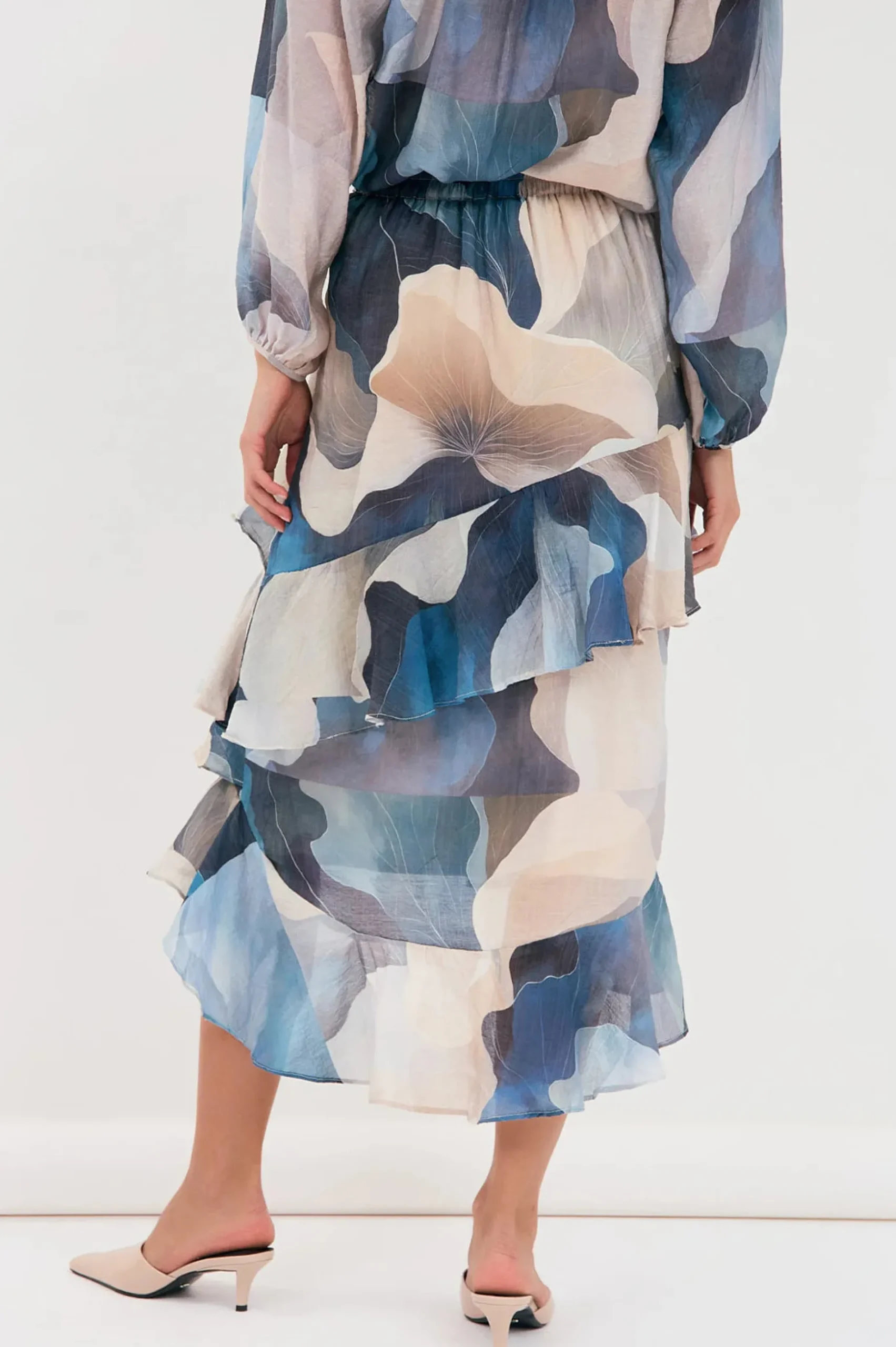 AD Peta Printed Frilled Skirt