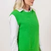 Angora Blend Knit Vest APPLE