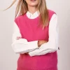 Angora Blend Knit Vest PINK