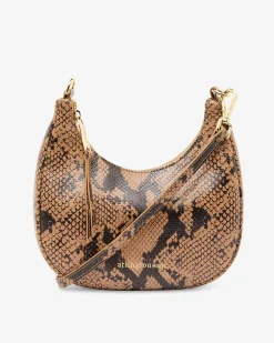 ARLINGTON MILNE Estella Bag CARAMEL PYTHON