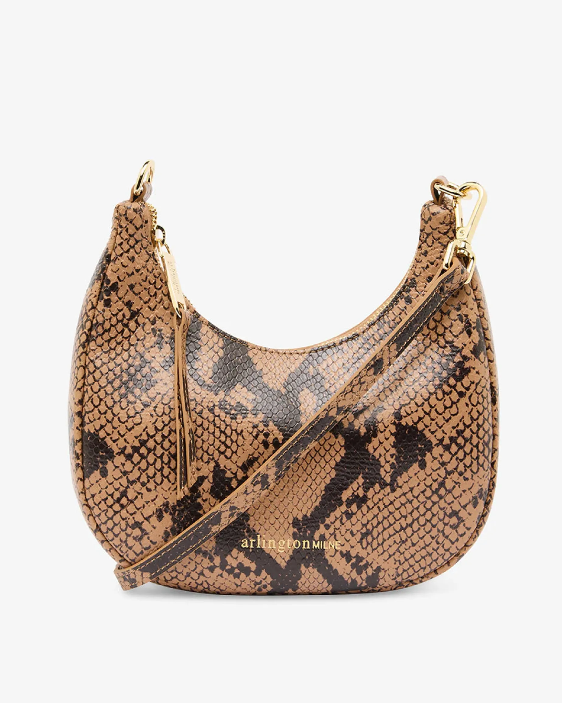 ARLINGTON MILNE Estella Bag CARAMEL PYTHON
