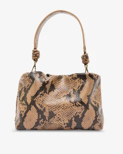 ARLINGTON MILNE Martha Bag CARAMEL PYTHON