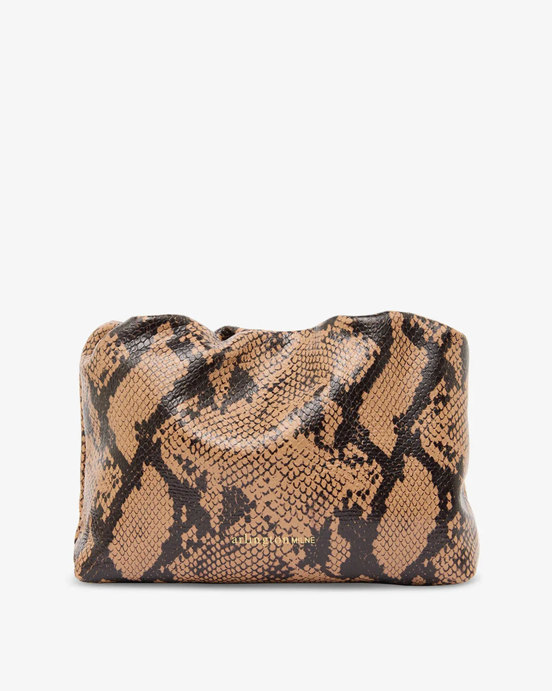 ARLINGTON MILNE Martha Bag CARAMEL PYTHON