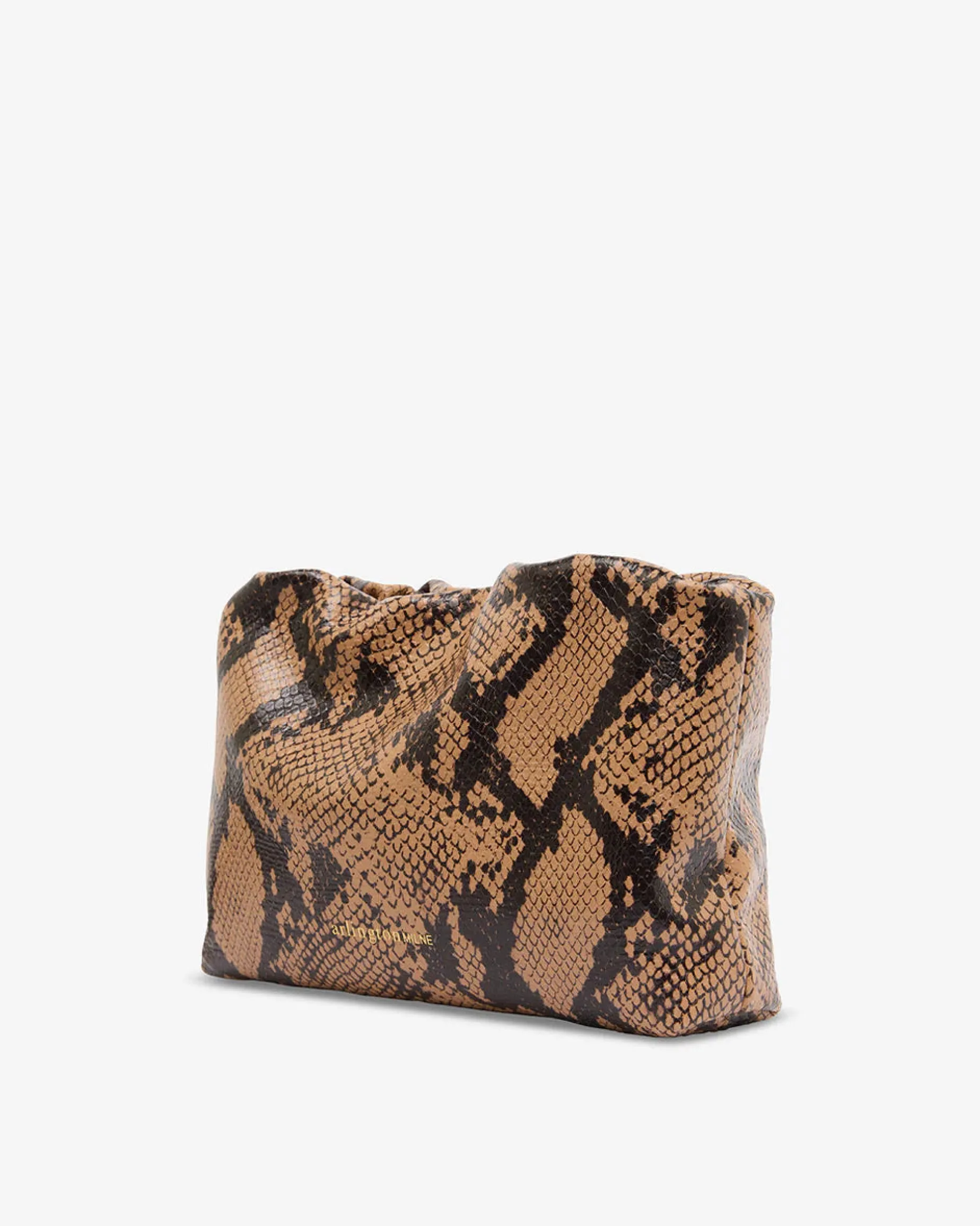 ARLINGTON MILNE Martha Bag CARAMEL PYTHON