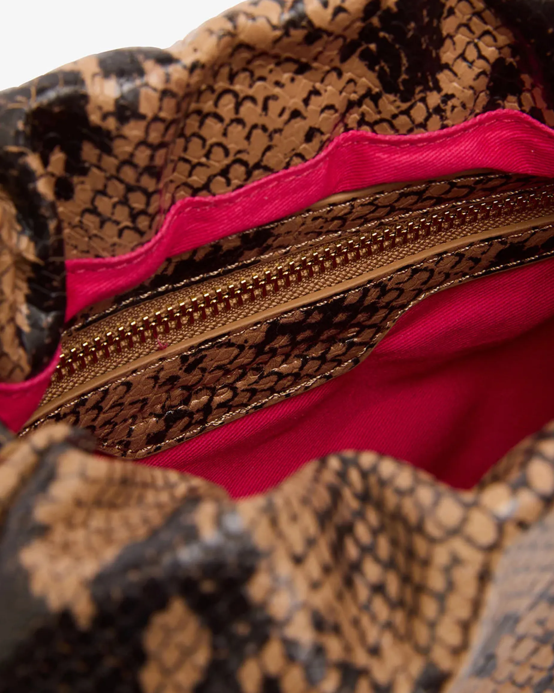 ARLINGTON MILNE Martha Bag CARAMEL PYTHON