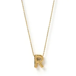 Arms of Eve Statement Letter Necklace GOLD