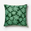 Bonnie & Neil Flannel Flower Cushion 60cm FOREST
