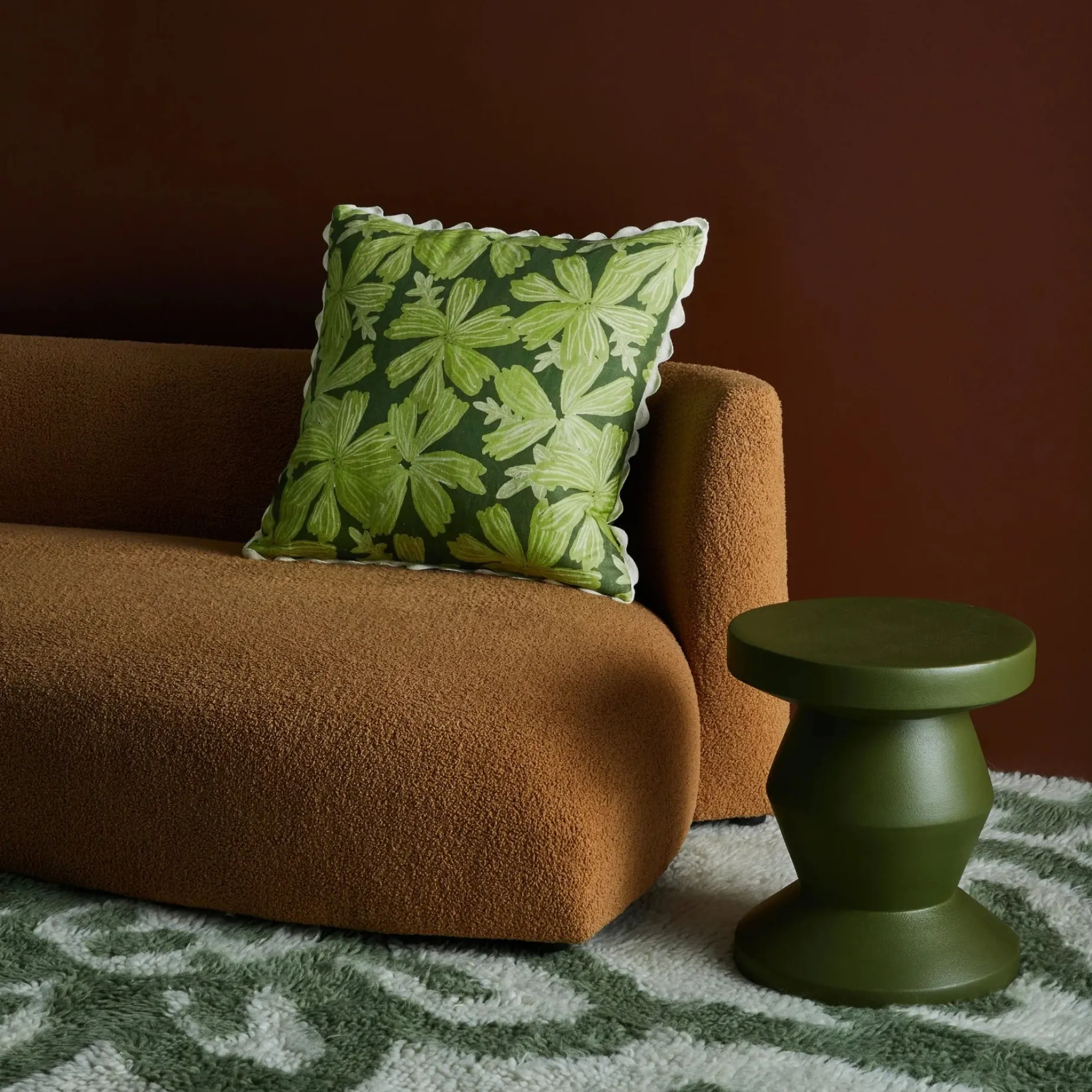 Bonnie & Neil Mave Cushion 60cm KHAKI