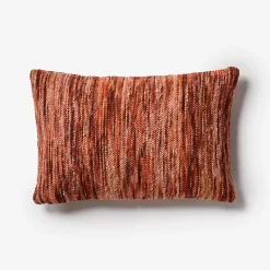 Bonnie & Neil Wool Marle Cushion 40x60cm RUST