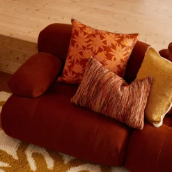 Bonnie & Neil Wool Marle Cushion 40x60cm RUST