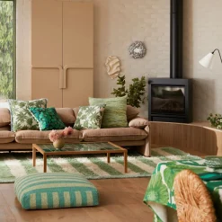 Bonnie & Neil Wool Marle Cushion 60cm SAGE