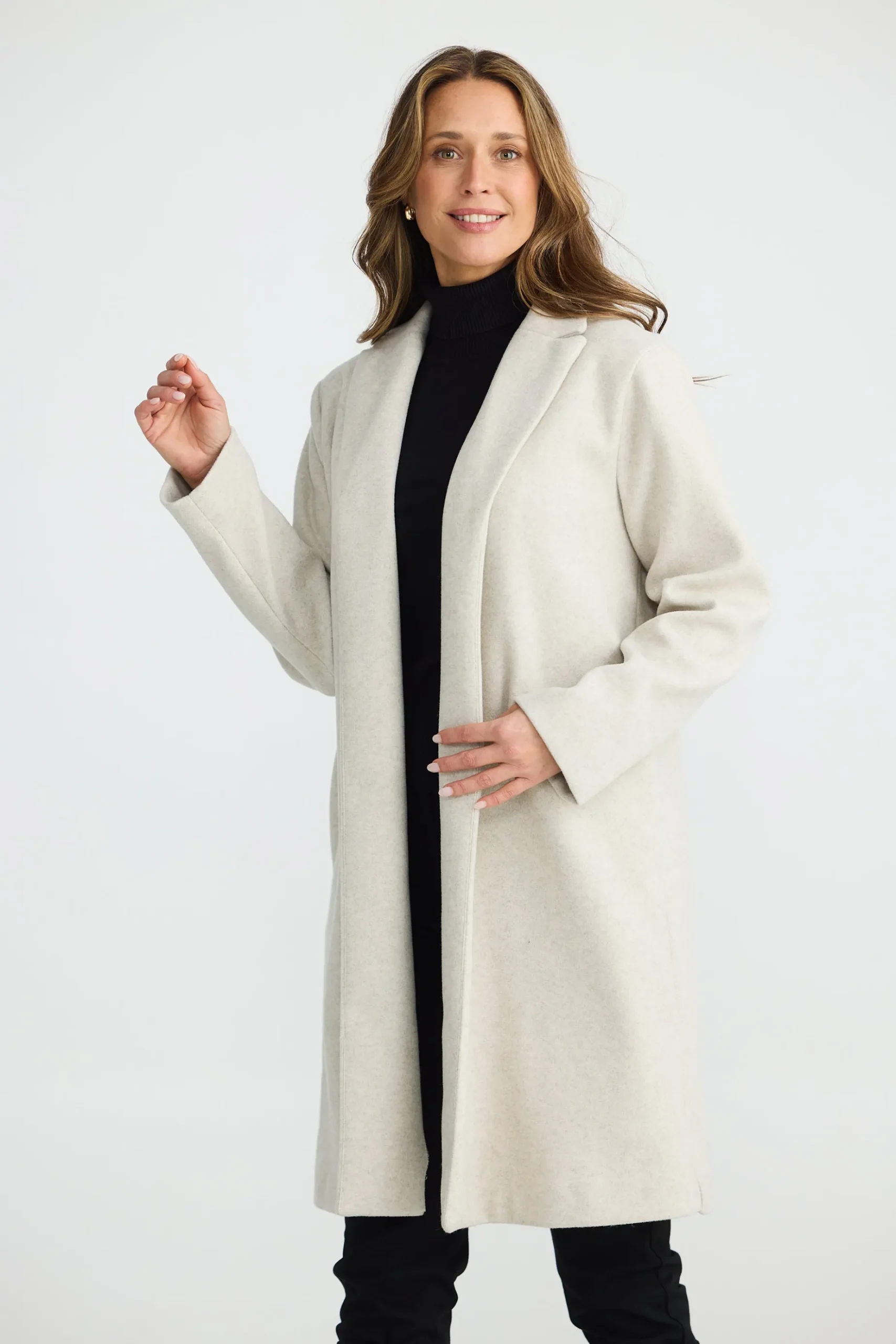 BRAVE & TRUE Bella Coat OAT MARLE