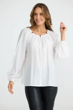 BRAVE & TRUE Carlisle Blouse WHITE