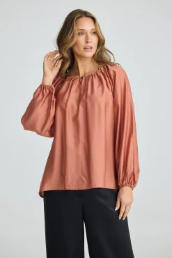 BRAVE & TRUE Carlisle Blouse TERRACOTTA