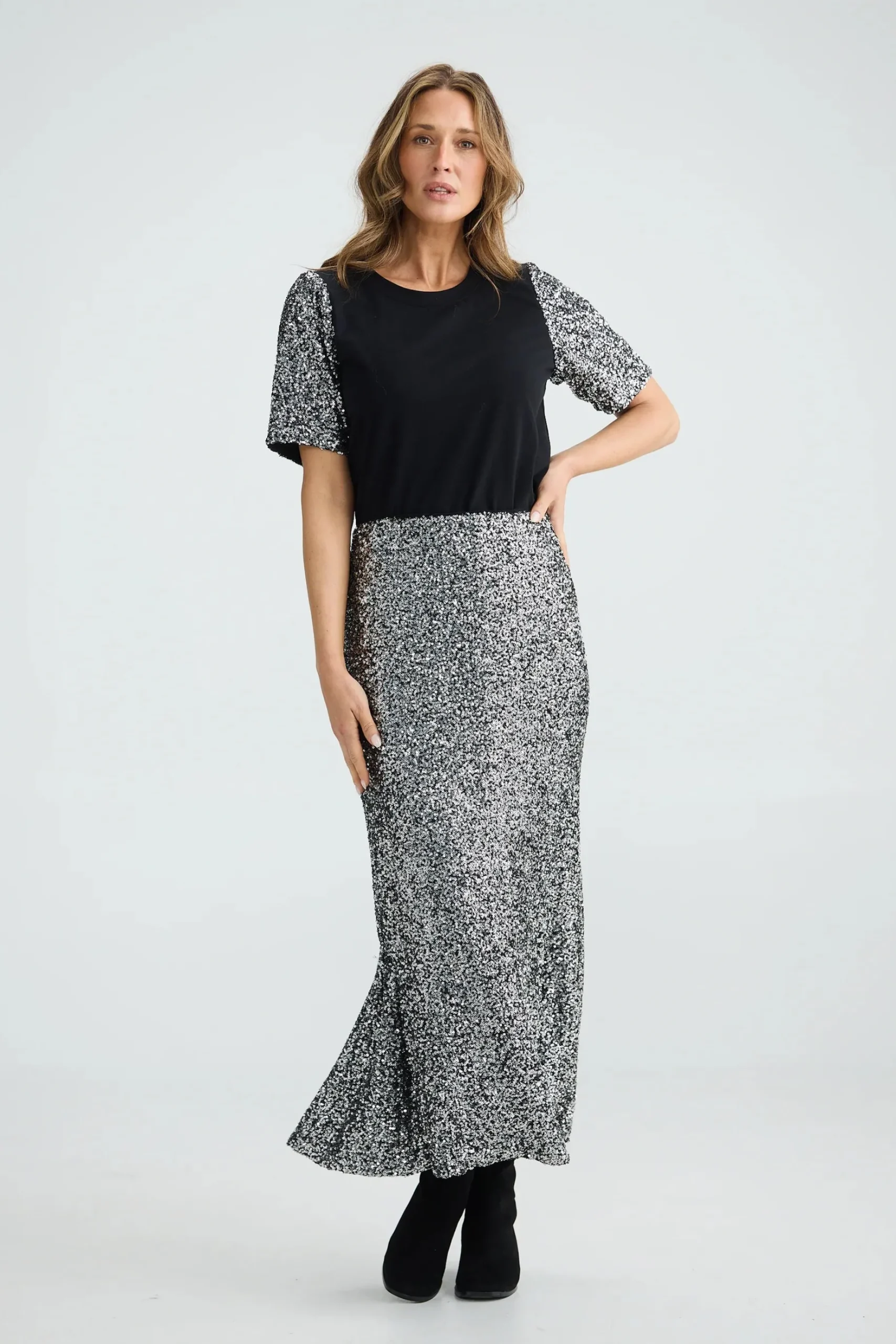 BRAVE & TRUE Ritz Skirt SILVER