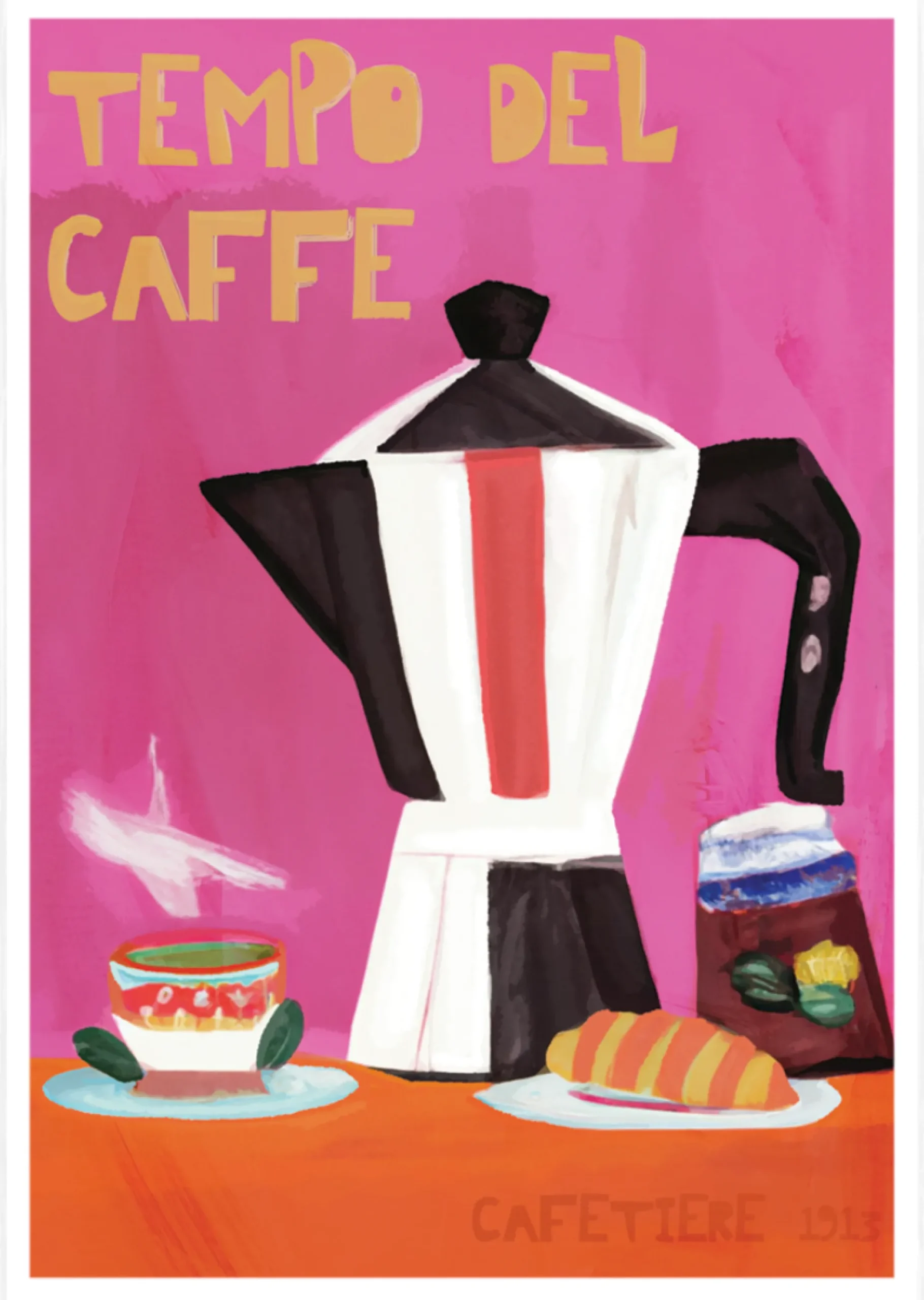Cooper Black White Frame "CAFITIER CAFFE"