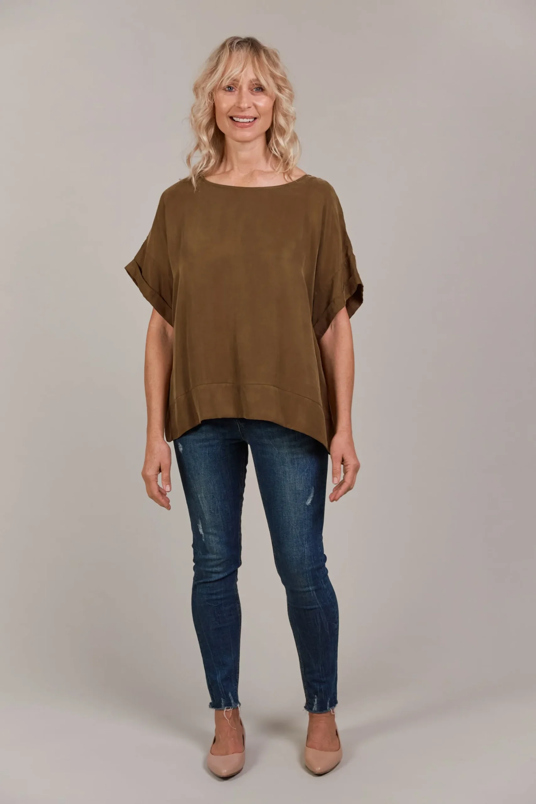 EB&IVE Eden Relaxed Top TOBACCO