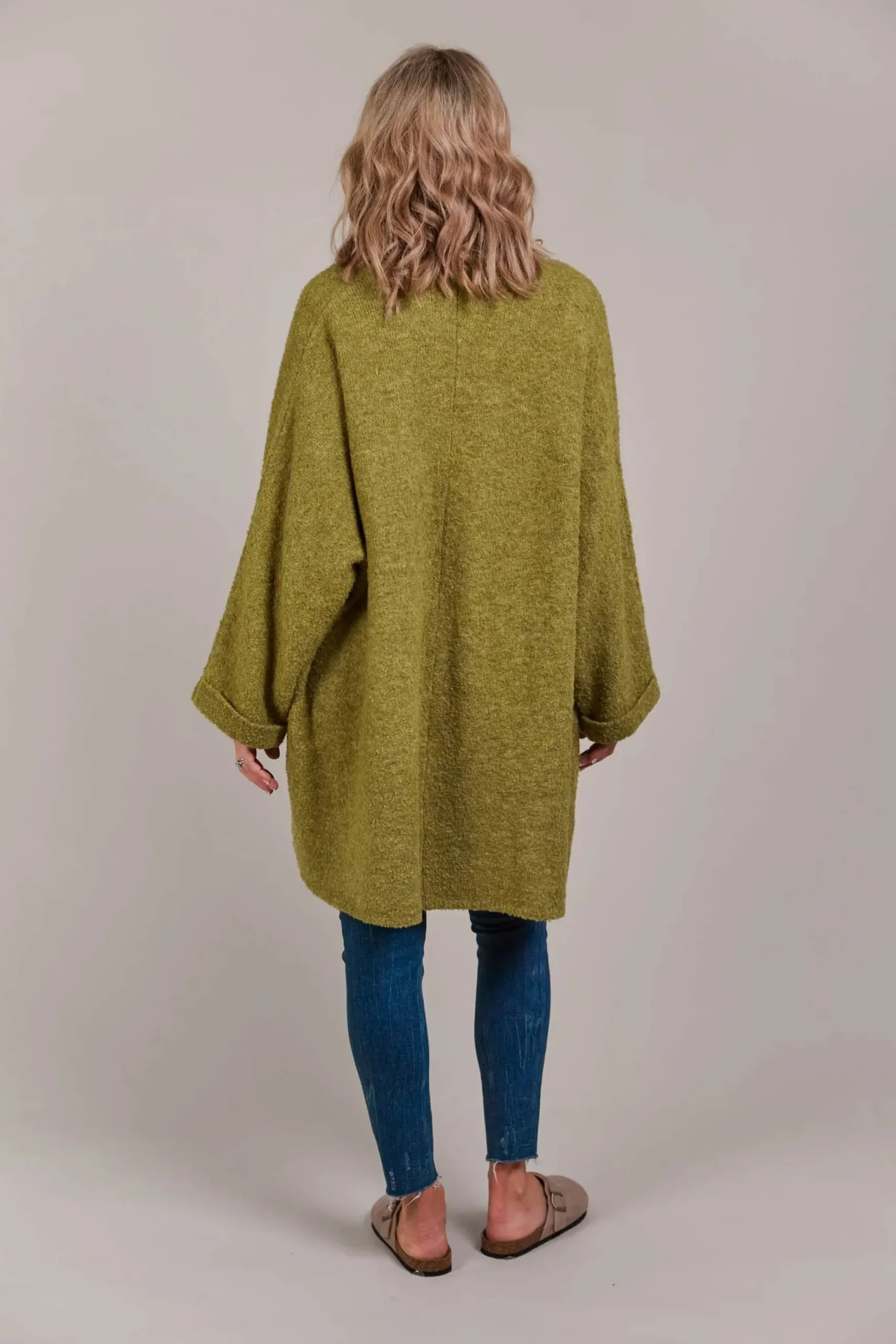 EB&IVE Folie Relaxed Cardigan CHARTREUSE