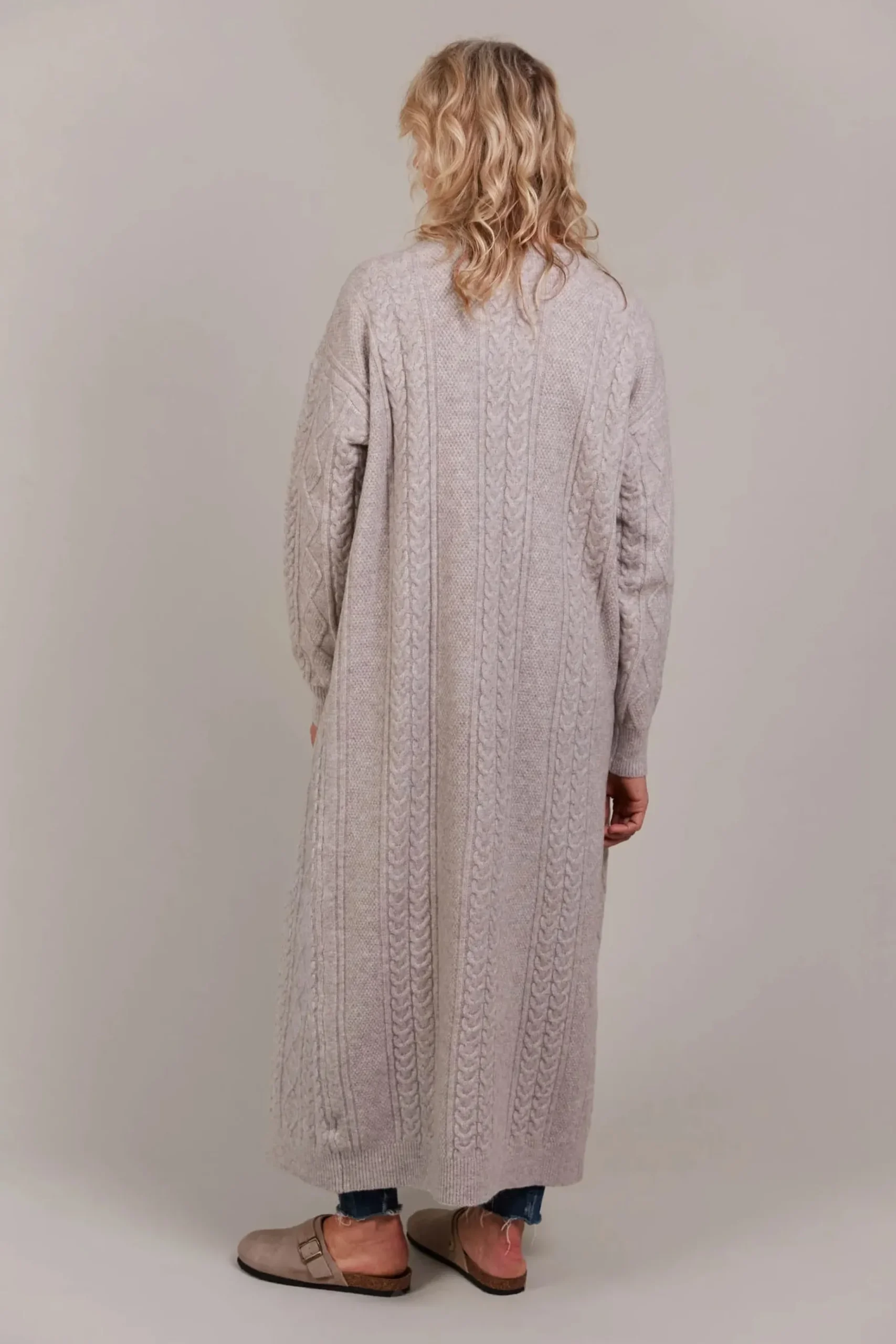 EB&IVE Merano Maxi Cardigan FLAX