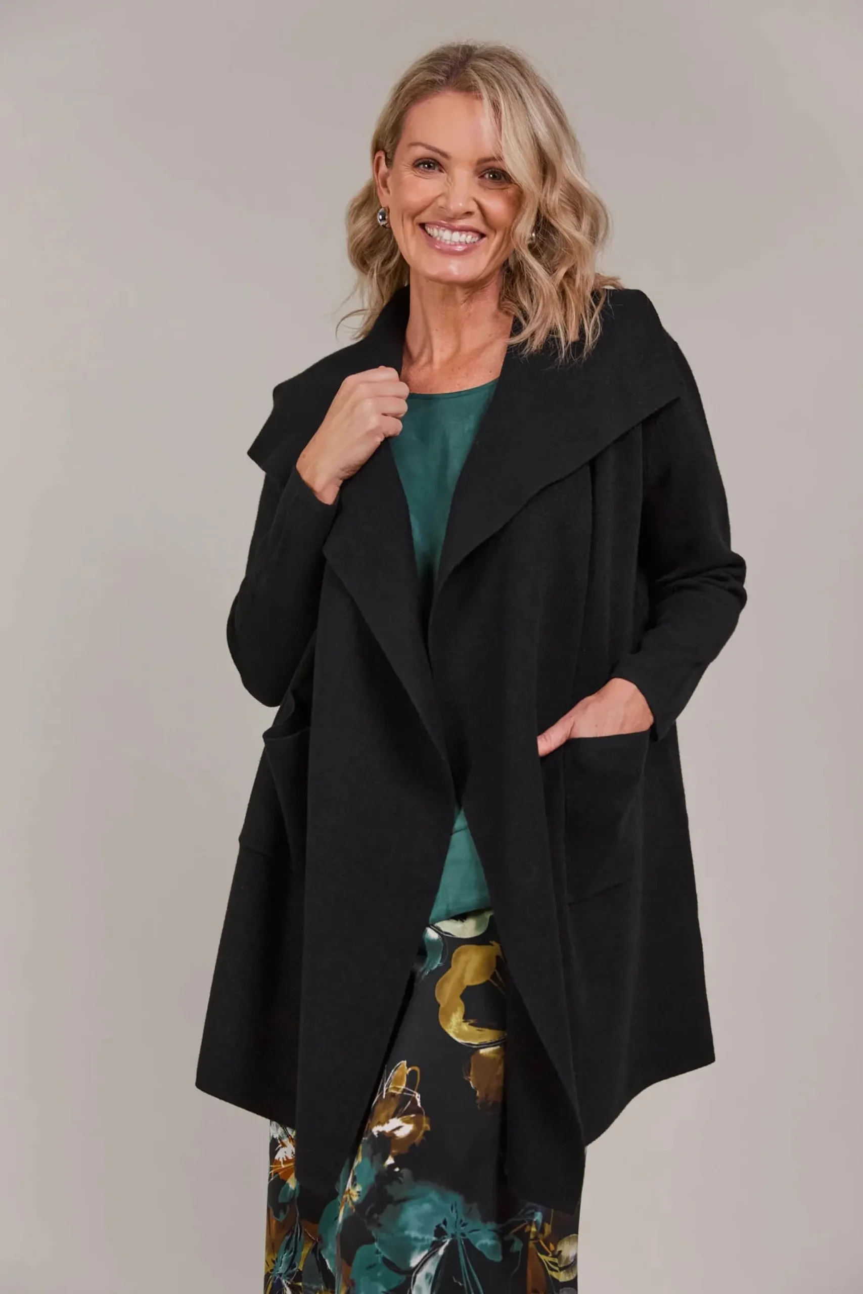 EB&IVE Palmer Relaxed Cardigan BLACK
