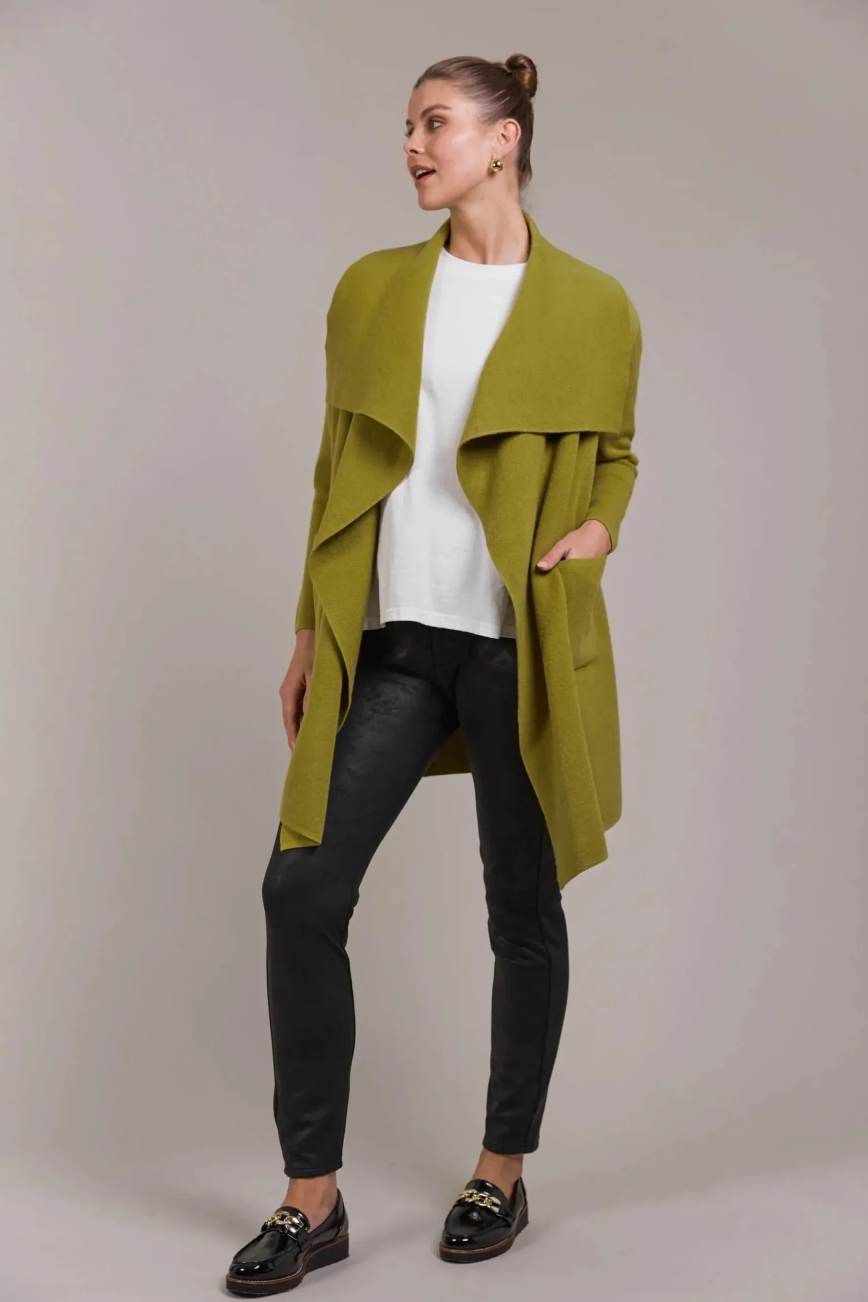 EB&IVE Palmer Relaxed Cardigan CHARTREUSE
