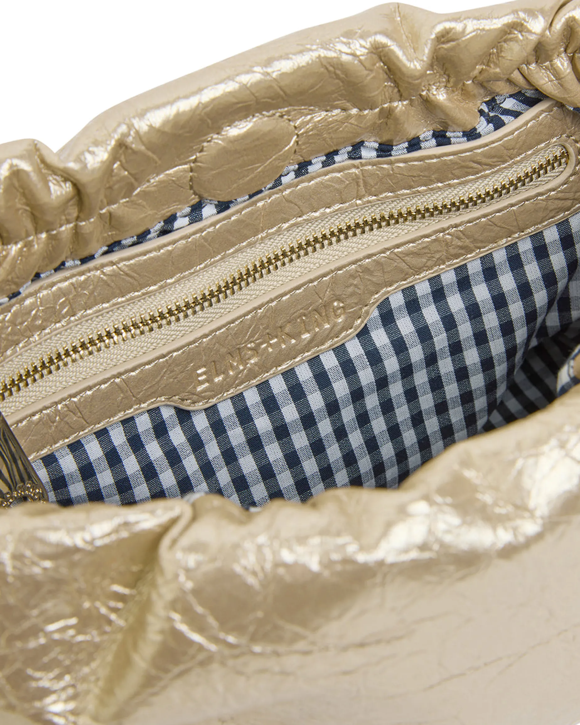 ELMS & KING Monty Crossbody GOLD CRINKLE