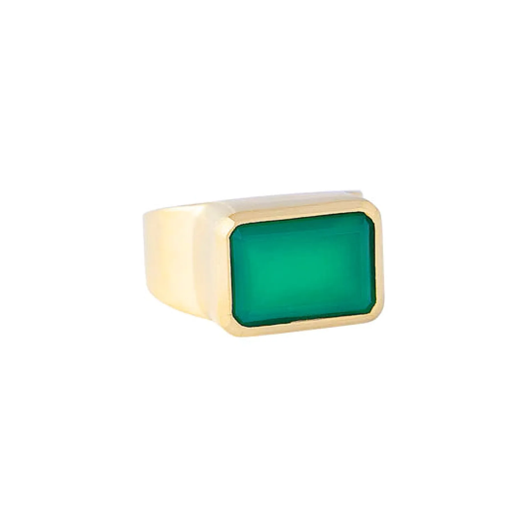 FAIRLEY Cocktail Ring GREEN AGATE