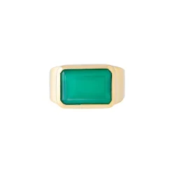 FAIRLEY Cocktail Ring GREEN AGATE