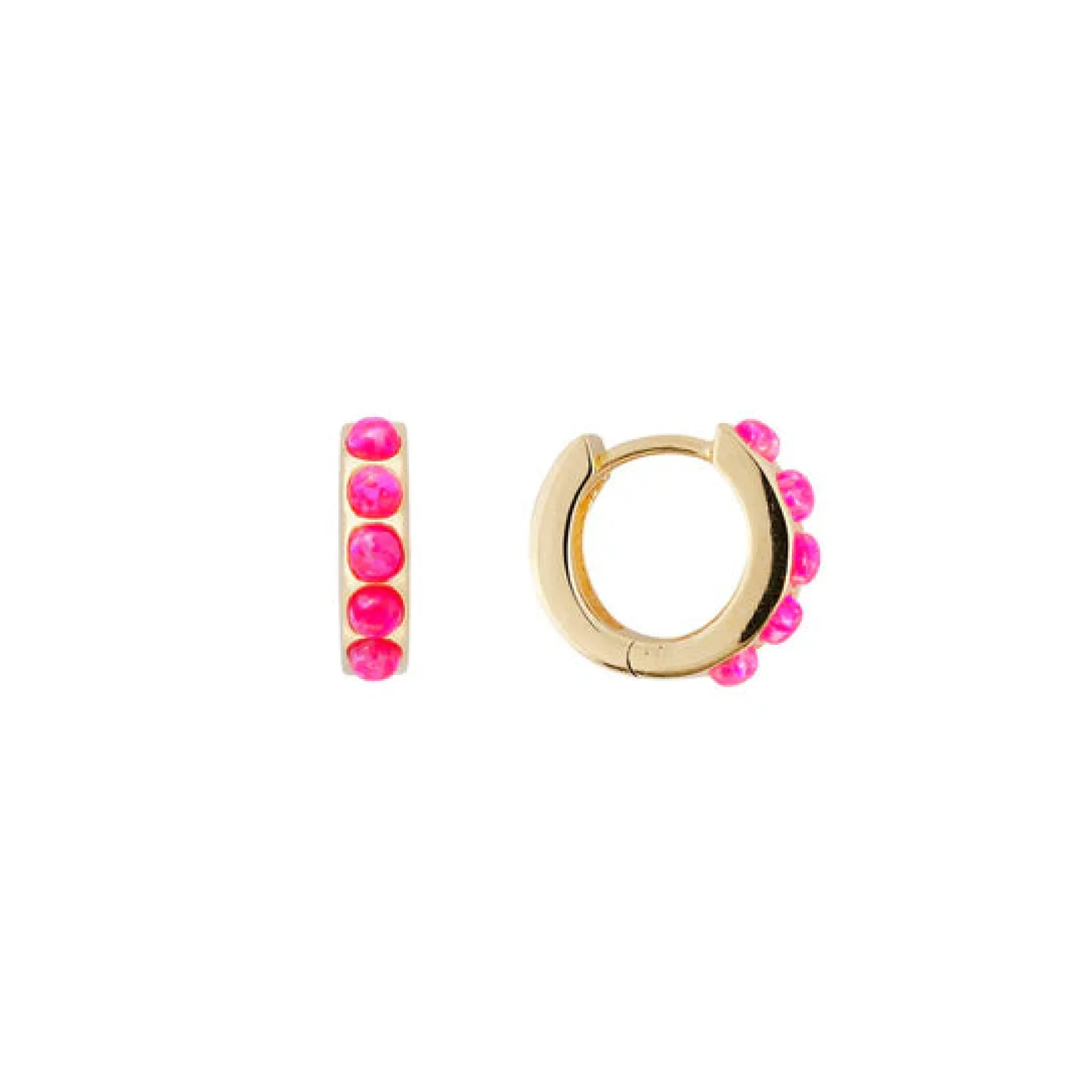 FAIRLEY Crystal Huggies HOT PINK OPAL