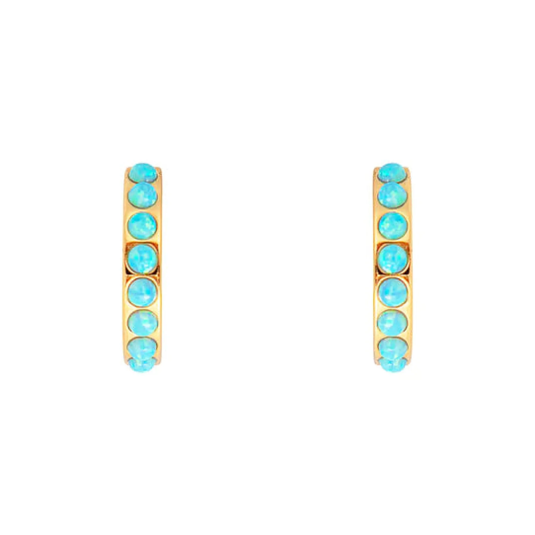 FAIRLEY Crystal Midi Hoops BLUE OPAL