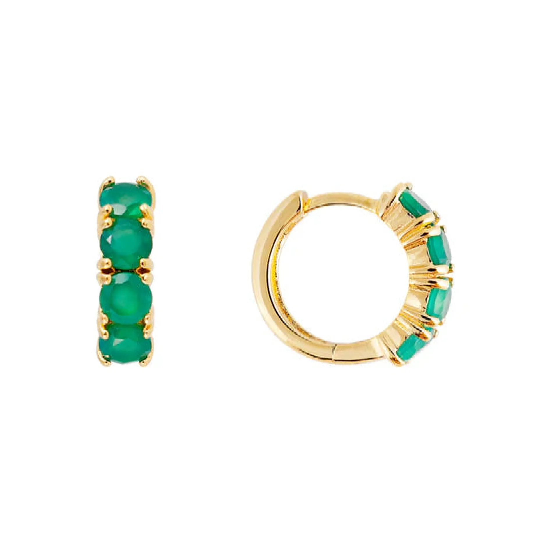 FAIRLEY Midi Hoops GREEN AGATE