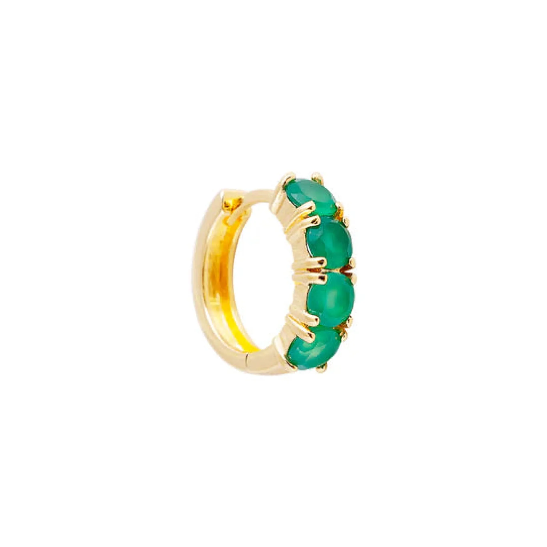 FAIRLEY Midi Hoops GREEN AGATE