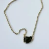 F+H Bean Chain Gemstone Choker PERIDOT