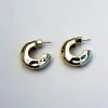 F+H Hammered Chubby Hoops GOLD