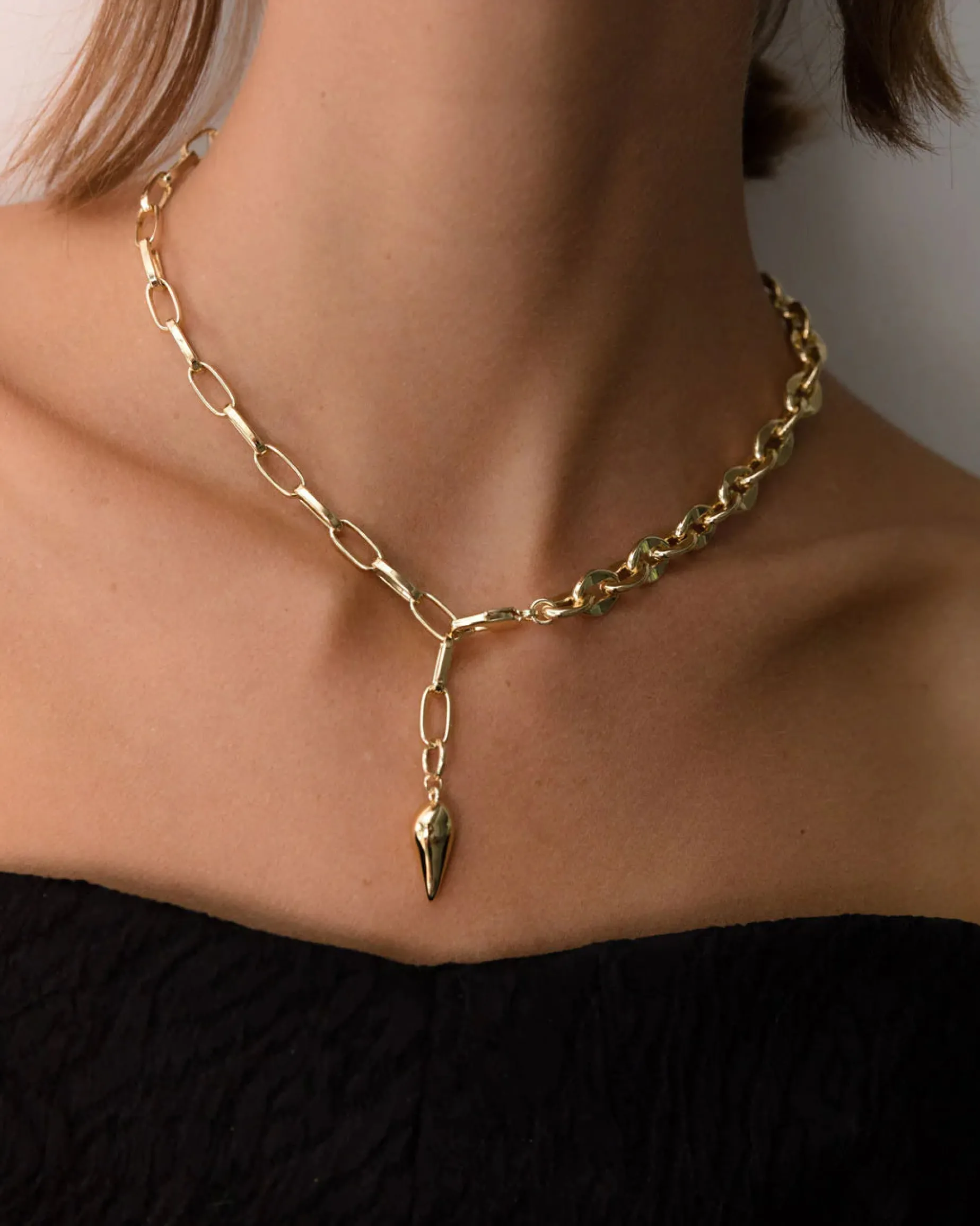 F+H Juxtapose Necklace GOLD