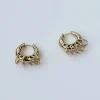 F+H Pierced Hoop Earrings Small GOLD