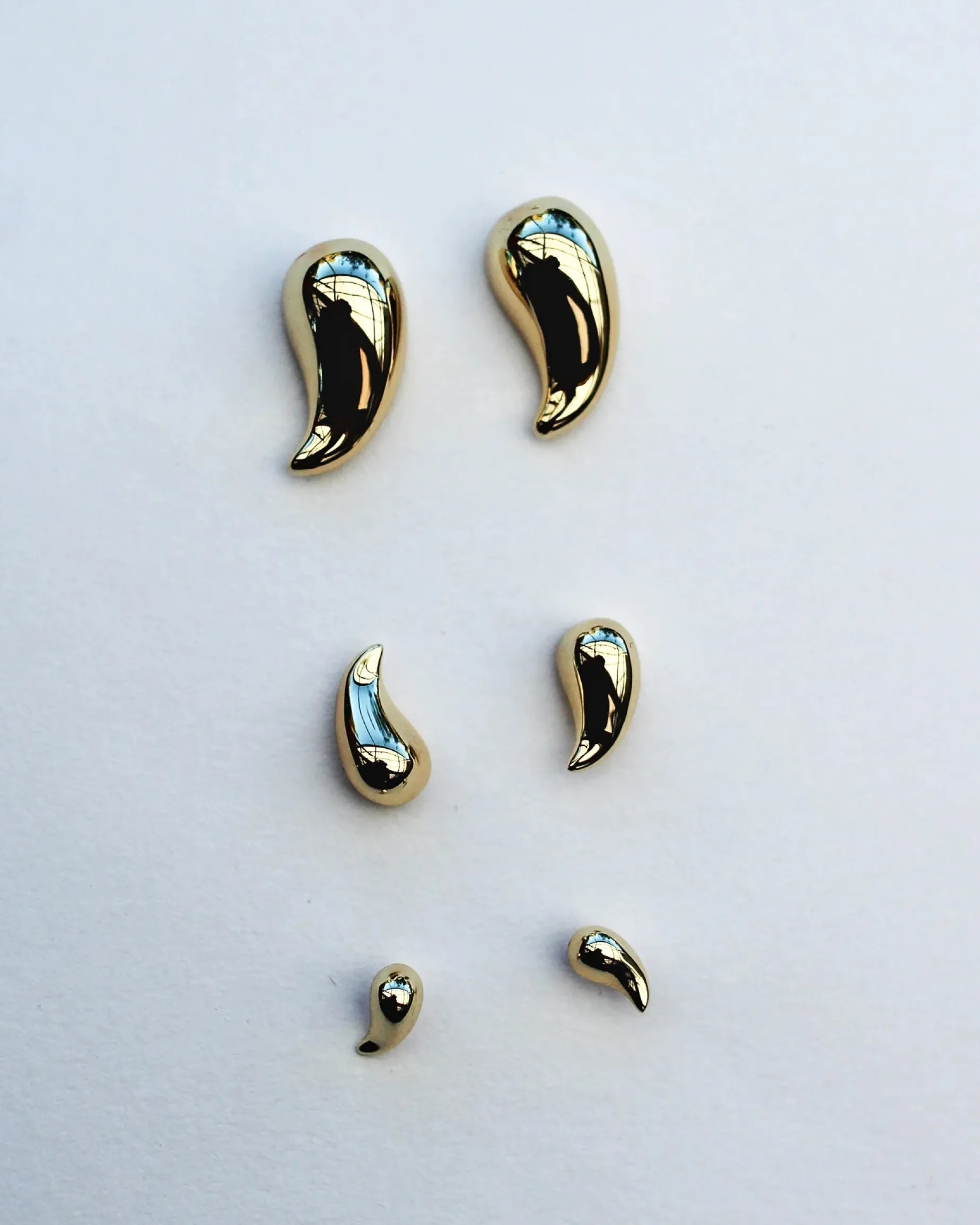 F+H Teardrop Stud 11mm Large SILVER
