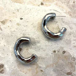 Fire Hoop Earring SILVER