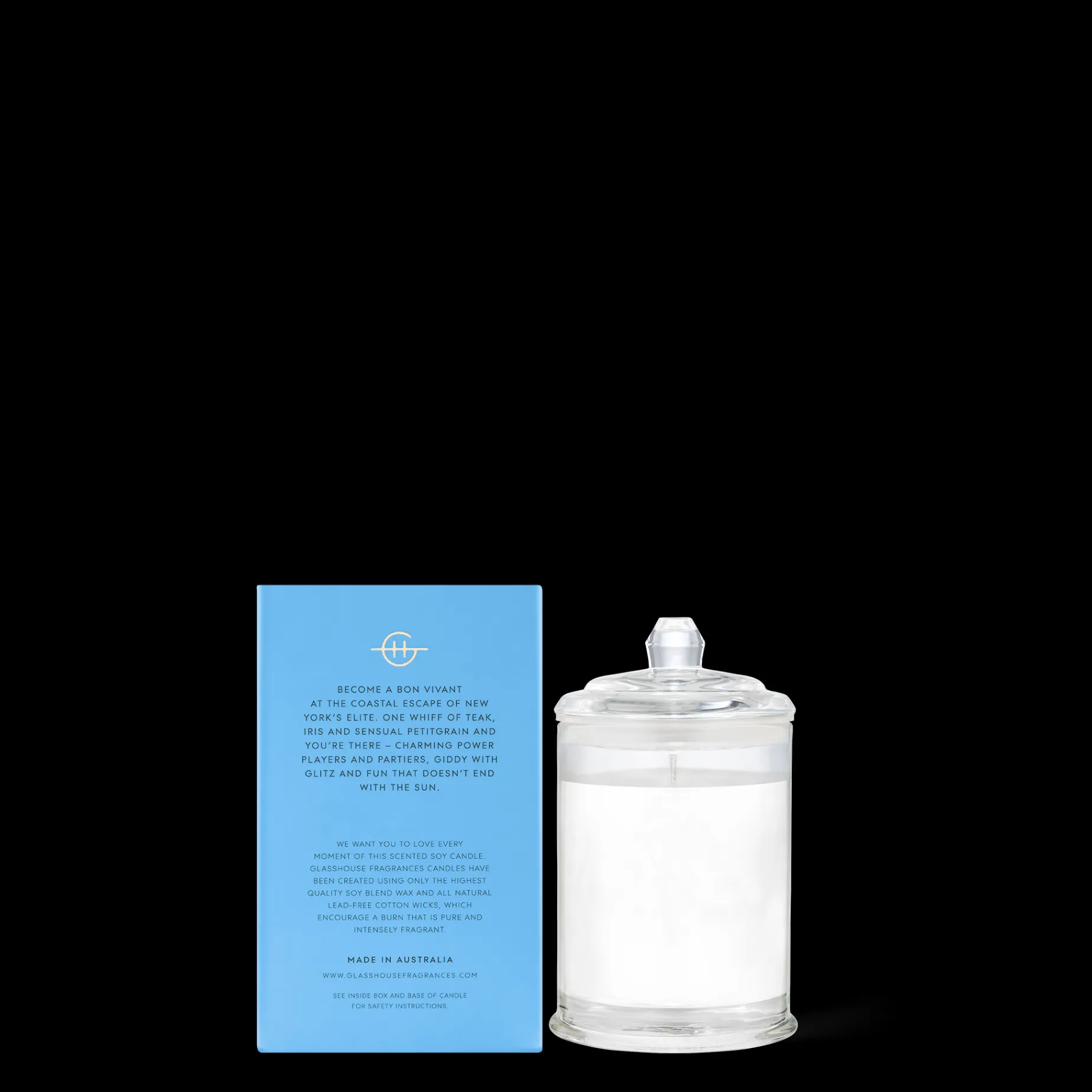 GLASSHOUSE 60g Candle THE HAMPTONS