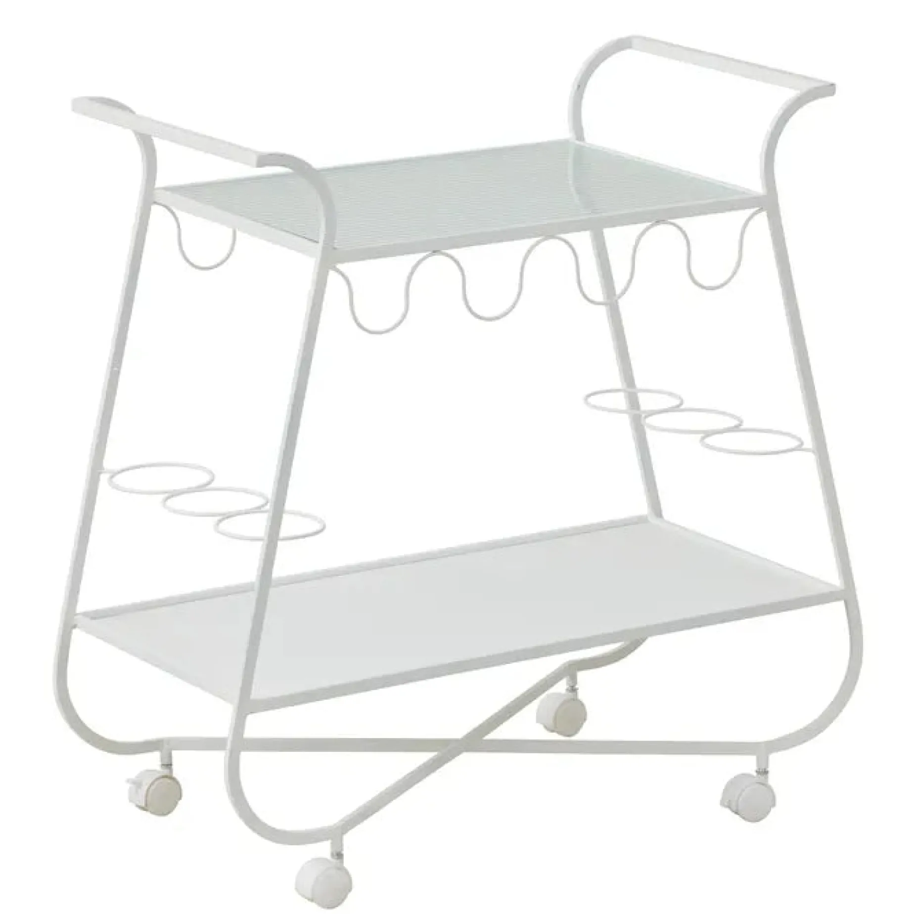Gracie Metal Bar Cart WHITE