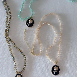HEI TAI Crystal Necklace FLOWER PENDANT