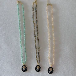HEI TAI Crystal Necklace FLOWER PENDANT