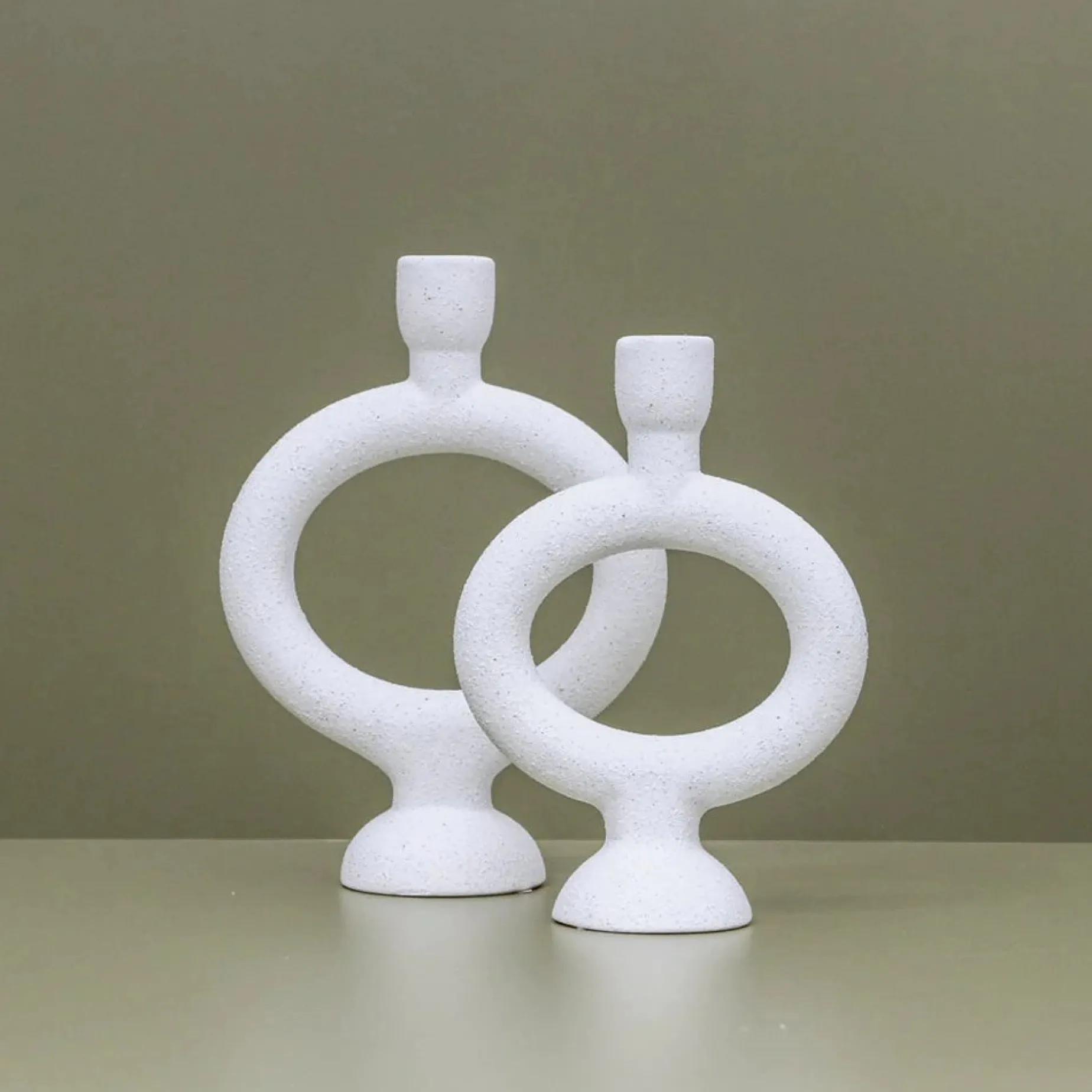 INDIGO23 Thea Candlestand Large WHITE