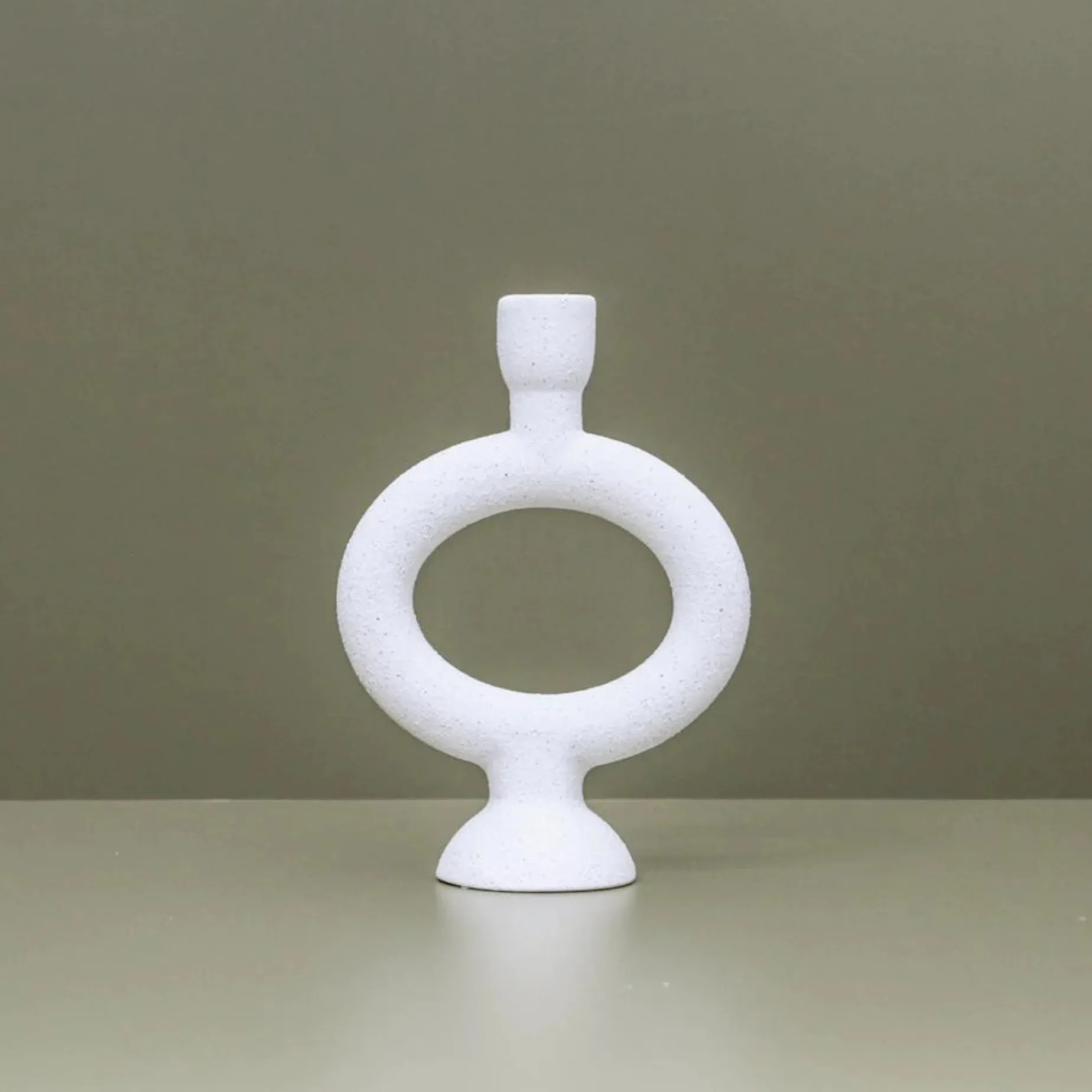 INDIGO23 Thea Candlestand Small WHITE