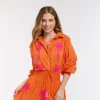 ITALIAN STAR Spoty Shirt ORANGE - ONE SIZE