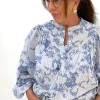 ITALIAN STAR Sybil Blouse BLUE FLOWERS
