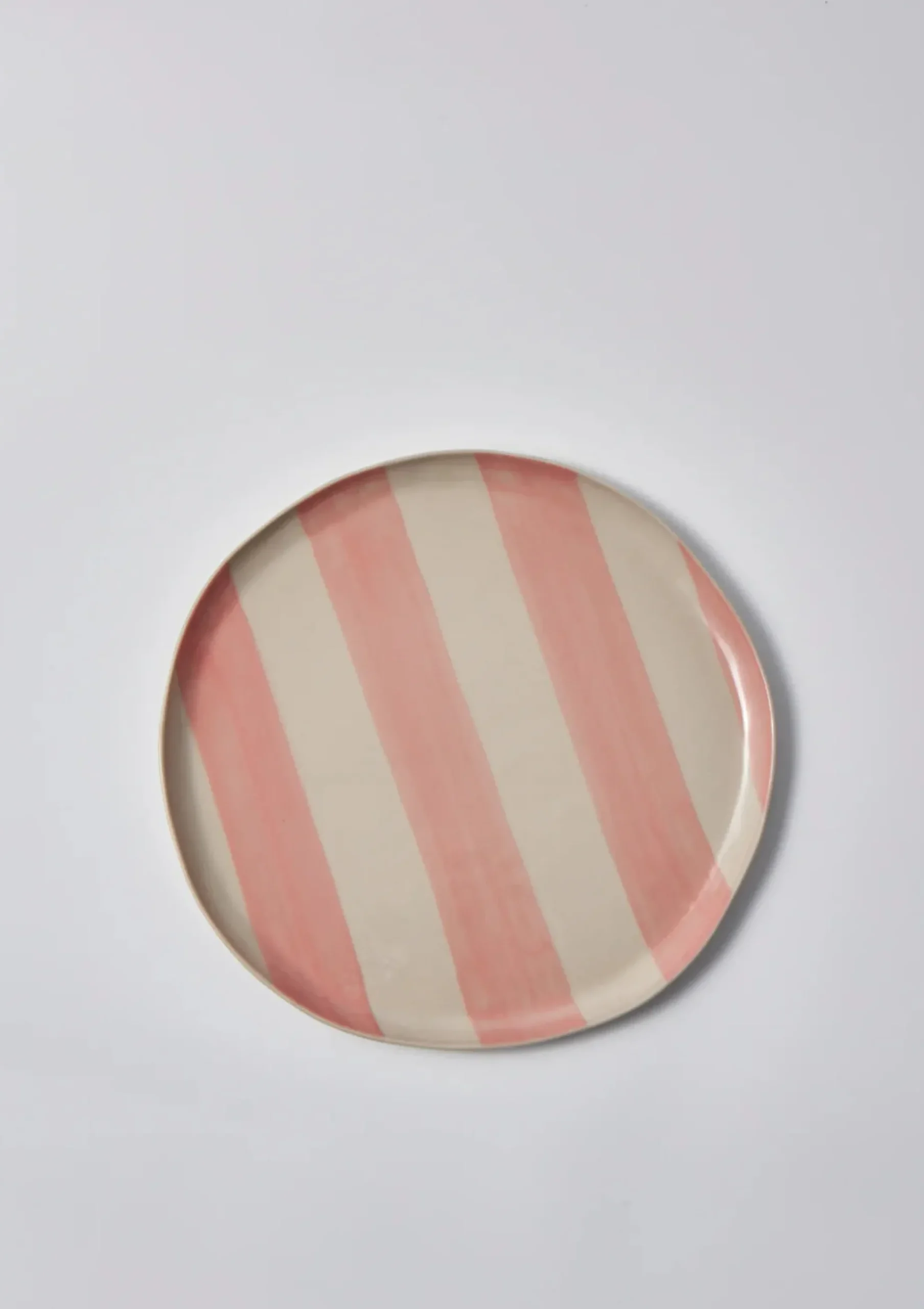 JONES & CO Cabana Stripe Platter PINK