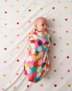 KIP & CO Bamboo Swaddle CONFETTI PINK