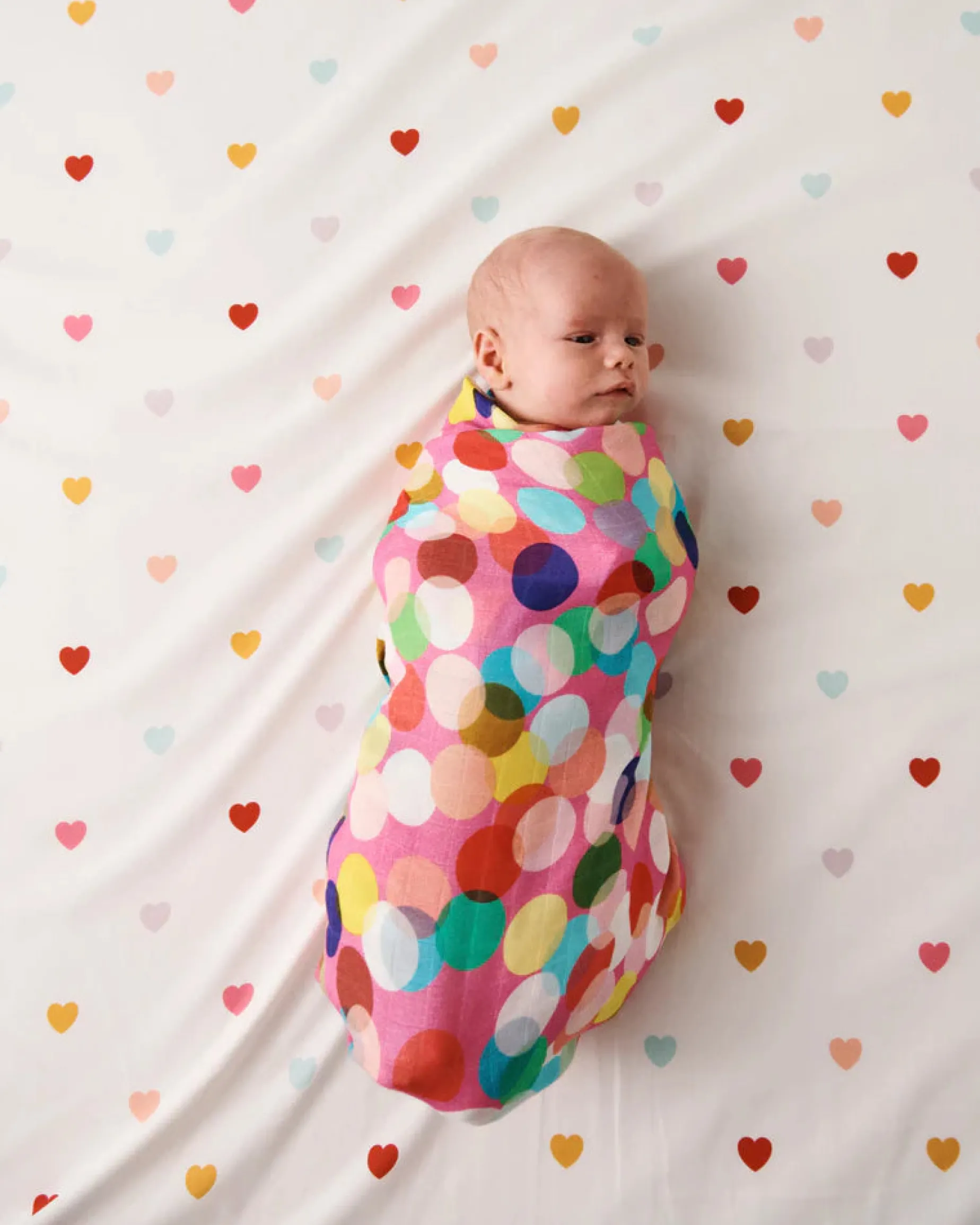 KIP & CO Bamboo Swaddle CONFETTI PINK