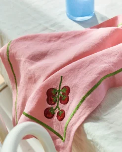 KIP & CO Embroidered Napkin Set 4 SUPPER CLUB